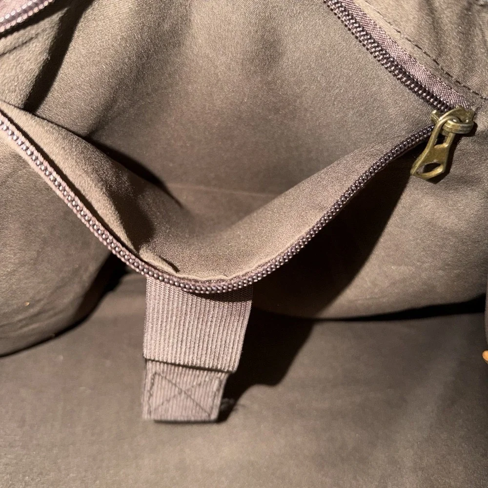 Lifewit Messenger Bag Gray Canvas Brown Leather‎ Satchel Cross Body Shoulder